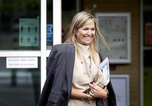 Koningin Máxima bezoekt woensdagochtend een locatie van geestelijke gezondheidszorginstelling (ggz) Parnassia Groep in Den Haag. beeld ANP