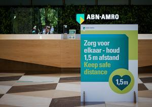 In het tweede kwartaal is ABN AMRO onder druk van de coronacrisis opnieuw in de rode cijfers gedoken, net als in het eerste kwartaal. Beeld ANP