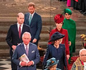 De Britse prins Charles (L), 9 maart in Londen. beeld AFP