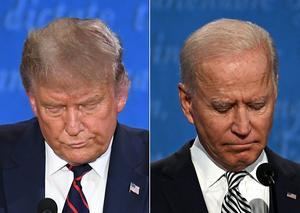 Trump en Biden. beeld AFP