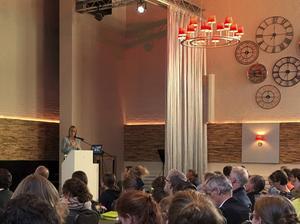 Prof. dr. Hanneke Schaap-Jonker sprak over het zelfbeeld vanuit het psychologisch perspectief. beeld RD, Linda den Hollander