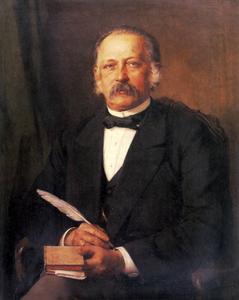 Theodor Fontane op een schilderij van Theodor Fontane Carl Breitbach (1883). beeld Wikimedia