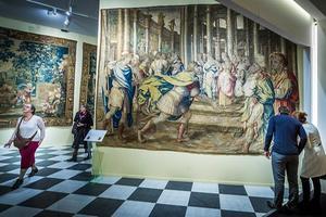 Een wandtapijt dat ooit heeft toebehoord aan stadhouder Frederik Hendrik (1584 - 1647). beeld ANP