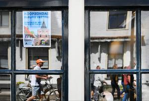 Aankondiging van de Elburgse koopzondag. beeld ANP