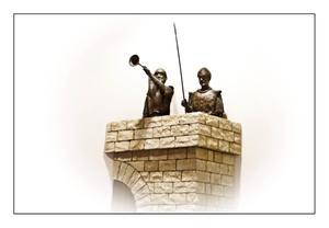 "De wachter en de boodschapper" van kunstenaar Jan den Ouden. beeld RD, Henk Visscher