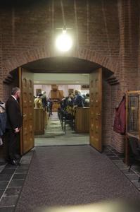 In de hersteld hervormde kerk te Leerbroek had woensdagavond een Reformatieherdenking plaats. Voorganger was ds. N. den Ouden. beeld RD