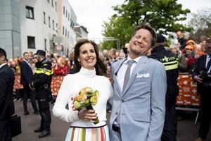 Prins Pieter-Christiaan en prinses Anita tijdens Koningsdag 2019 in Amersfoort. beeld ANP, Frank van Beek