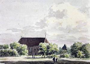 Staphorster kerk op een schilderij uit 1731. beeld Eelco Kuiken