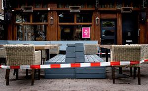 Het terras van een cafe aan het Plein. Beeld ANP