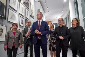 Minister Arie Slob voor Basis- en Voortgezet Onderwijs en Media (ChristenUnie) maakt samen met de onderwijsbonden bekend dat er 460mln euro extra komt voor het onderwijs. beeld ANP