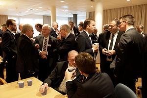 Predikanten ontmoeten elkaar op de predikantencontio van de Gereformeerde Bond binnen de Protestantse Kerk in Nederland, donderdag in Doorn. beeld RD, Anton Dommerholt