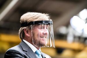Koning Willem-Alexander bij DAF Trucks in Eindhoven. beeld ANP