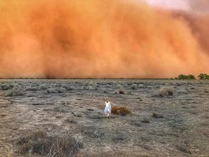 Zandstorm in New South Wales. beeld AFP