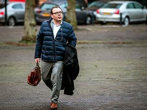 Advocaat André Seebregts arriveert maandag bij de rechtbank in Utrecht. beeld ANP