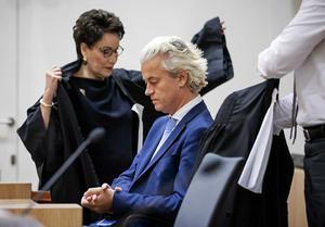 PVV-leider Wilders en advocaat Knoops. beeld ANP