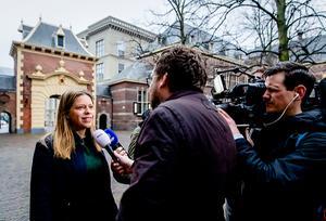 Schouten vrijdagmiddag voor het overleg over stikstof. beeld ANP