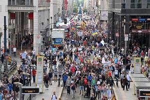 Protest in Berlijn. beeld AFP