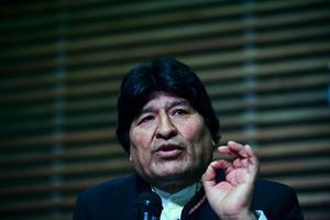 Voormalig president van Bolivia Evo Morales. beeld AFP, Ronaldo Schemidt