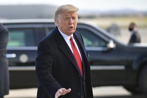 Van de Nederlanders zou 31 procent op Donald Trump zou stemmen. beeld AFP, Mandel Ngan