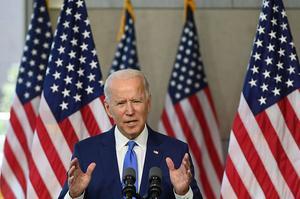 De Democratische presidentskandidaat Joe Biden. beeld AFP, Roberto Schmidt