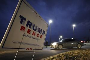 Voor de Republikeinen was Super Tuesday nauwelijks relevant. De nominatie van president Donald Trump staat al zo goed als vast. beeld AFP, Edward A. Ornelas