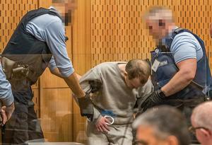 Tarrant voor de rechter. beeld AFP