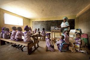 Schoolklas in Nigeria. beeld RD, Henk Visscher