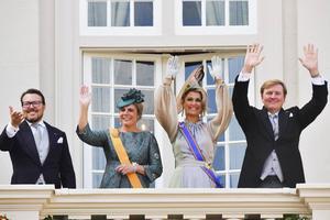 Het traditionele zwaaimoment op het balkon van Paleis Noordeinde mist Nederland morgen. beeld ANP, Robin Utrecht