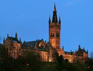 De universiteit van Glasgow. beeld Wikimedia Commons