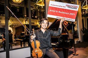 Violist Shin Sihan. beeld Grachtenfestival, Melle Meivogel