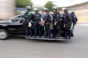 De Nationale Garde in Los Angeles. beeld AFP