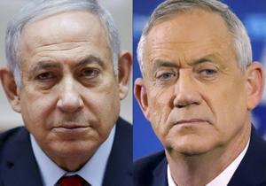 Netanyahu en Gantz.  beeld AFP, Oded Balilty