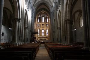 Het interieur van de Saint-Pierre in Genève. beeld RD