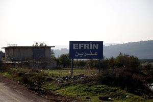 De Noord-Syrische stad Afrin. beeld AFP, Bakr Alkasem