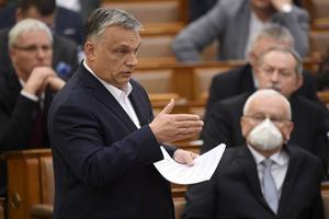 Viktor Orban in het Hongaarse parlement. beeld EPA, Tamas Kovacs