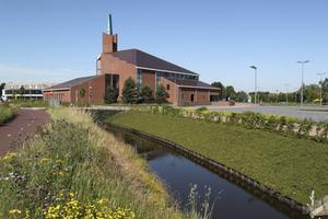 De kerk van de gereformeerde gemeente van Barneveld-Zuid, een van de zeven kerken die de behoefte aan een herstellingsoord onderzoeken. ​ beeld Jaap Sinke