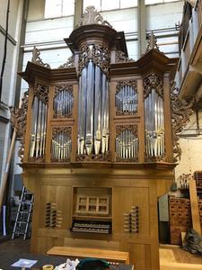 Het orgel voor Birmingham in de werkplaats. beeld Flentrop