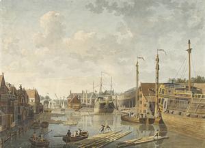 Op de Middelburgse VOC-werf woonde prins Willem de tewaterlating van een zeilschip bij. beeld Zeeuws Archief