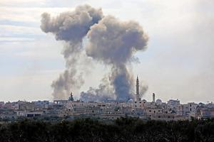 Al-Nayrab, ten zuidwesten van Idlib. beeld AFP