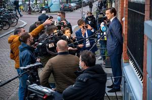 Baudet staat de pers te woord in Amsterdam. beeld ANP, EVERT ELZINGA