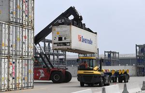 De haven van Dover. beeld EPA/ANDY RAIN