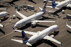 Vliegtuigen van het type Boeing 737 MAX staan geparkeerd in het Amerikaanse Seattle. Het vliegtuig staat wereldwijd aan de grond. beeled EPA, Gary He