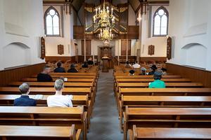 De overheid en het Interkerkelijk Contact in Overheidszaken (CIO) adviseren kerken om in de maand oktober maximaal met dertig mensen bij elkaar te komen. beeld RD, André Dorst