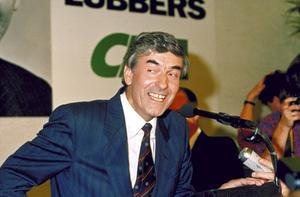 Ruud Lubbers op een CDA-bijeenkomst in 1989, beeld ANP, Paul Stolk.