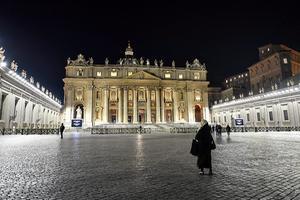 Het Sint-Pieterplein in Rome. beeld AFP, Andreas Solaro